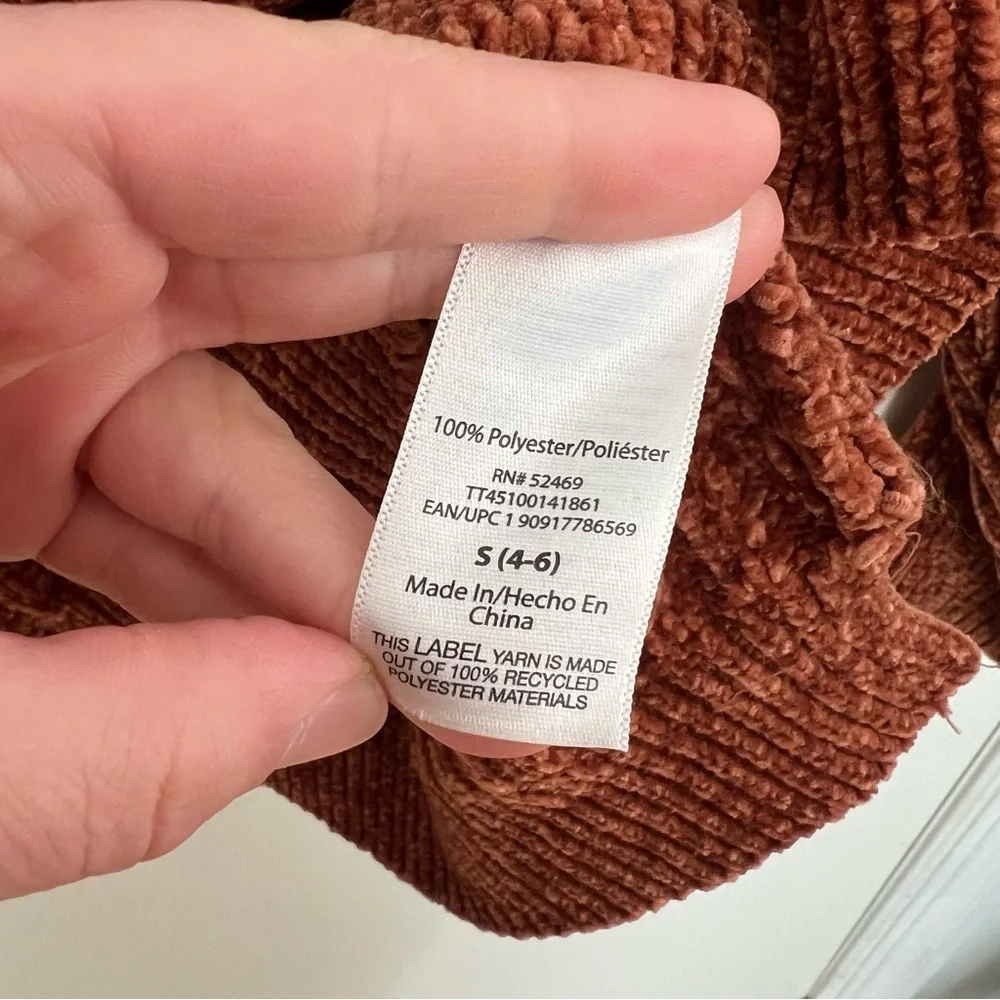 Cozy Ribbed Knit Sweater - Rust - Picture 3 of 3